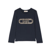 Logo Studded Long Sleeved T-Shirt